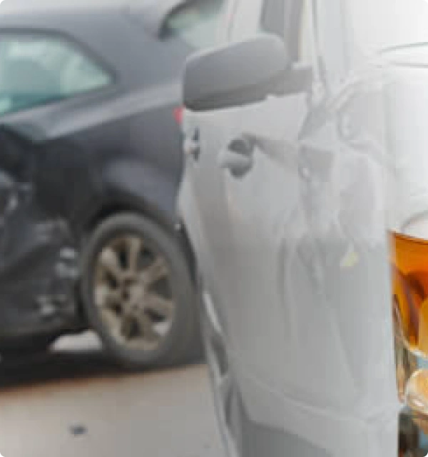Auto dañado tras un choque
