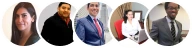 Retratos circulares de los abogados del equipo de Progresso Legal Group